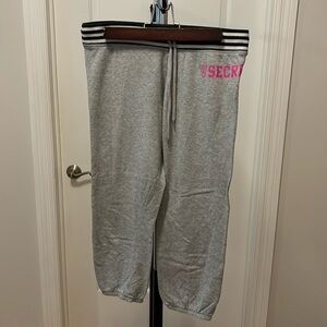 Victoria secret sweatpants jogger style capri length